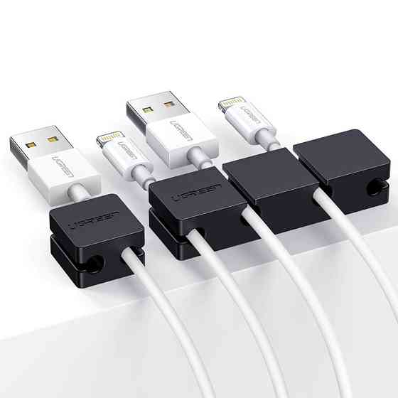 Органайзер для кабелів UGreen Cable Holder Clip Black (Чорний) Миколаїв