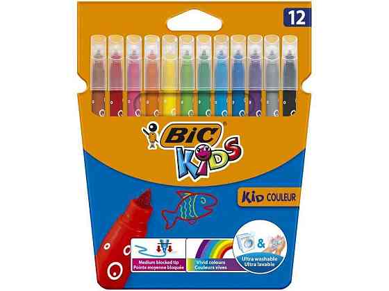 Фломастери Кід Кулер , 12 кол. bc9202932 ТМ BIC   Solmir Київ