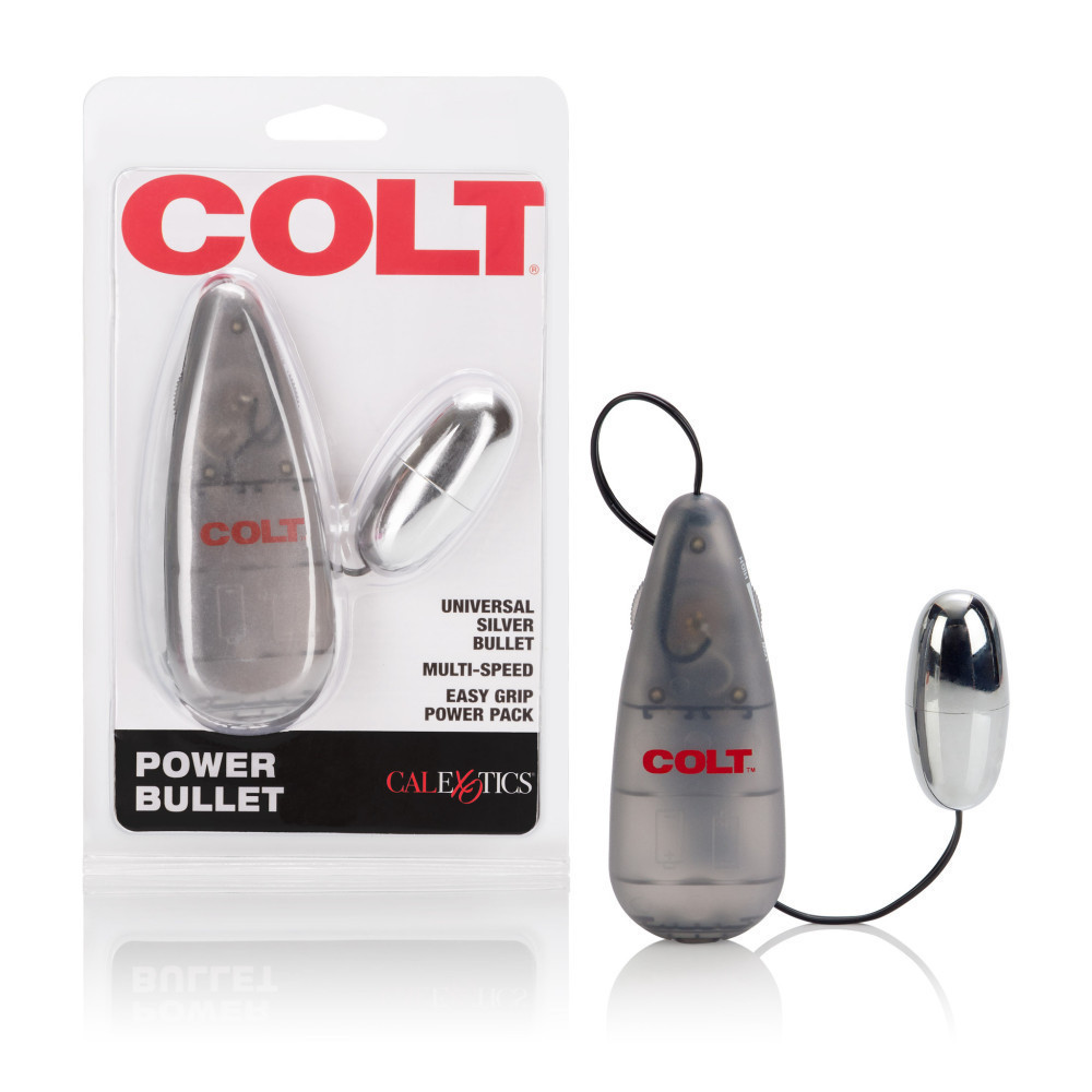 Вибропуля с пультом COLT Multi-Speed Power Bullet, серебристая Sex Aura Киев - изображение 1