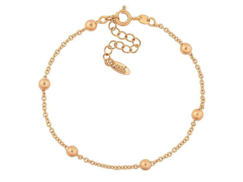 Браслет Позолота 18K Якірна з намистинамиз доп. ланцюжком 17,5-21см*1,5-4мм арт.316455 ТМ XUPING Київ - фото 1