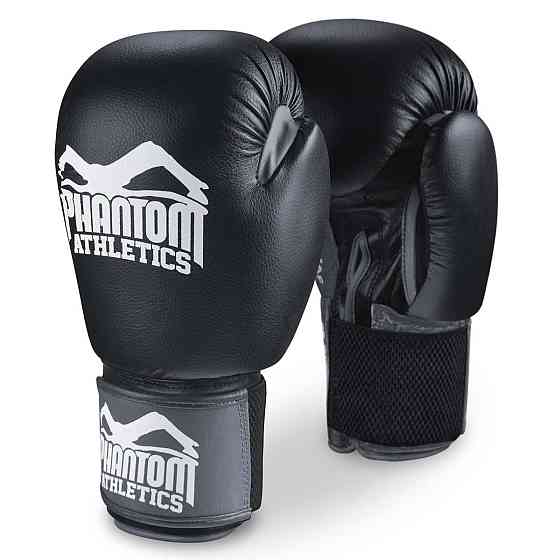 Боксерские перчатки для бокса и единоборств черные Phantom Ultra Black 16 унцій + КАПА Киев
