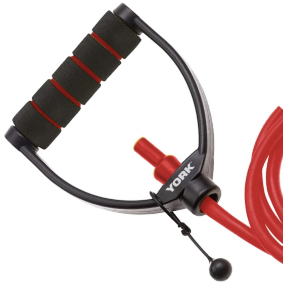 Еспандер трубчастий з ручками York Medium, червоний Киев