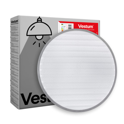 Світильник Vestum GRILL зоряне небо 30W 375*60мм 4000К срібло (VS-90039) Вінниця - фото 1