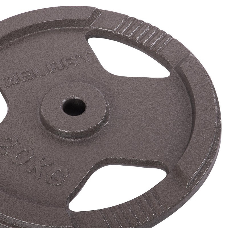 Блин (диск) стальный с хватом 20 кг d-30мм Zelart-7790-20 Киев - изображение 4