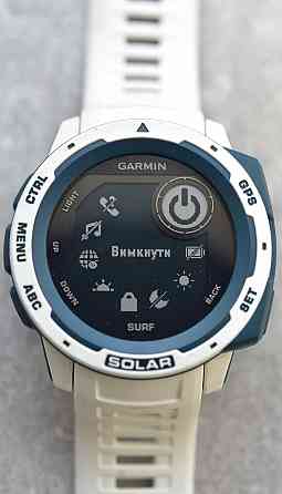 Смарт-Часи Garmin Instinct Solar White Surf GPS компас. Київ