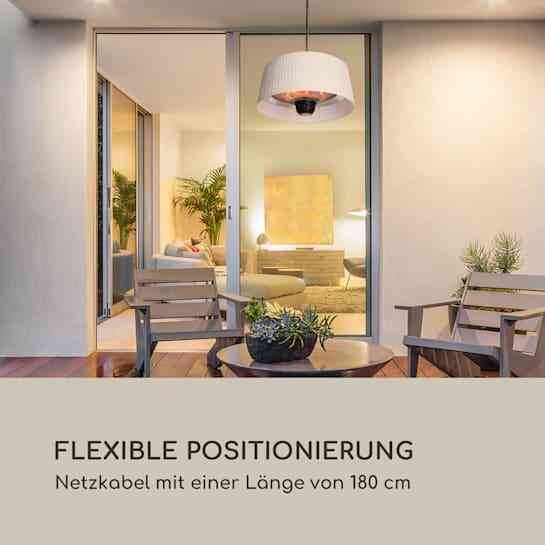 Нагрівач для тераси Venice Heat 800/1000/1800 Вт з дистанційним керуванням білийBlumfeldt Німеччина Рівне