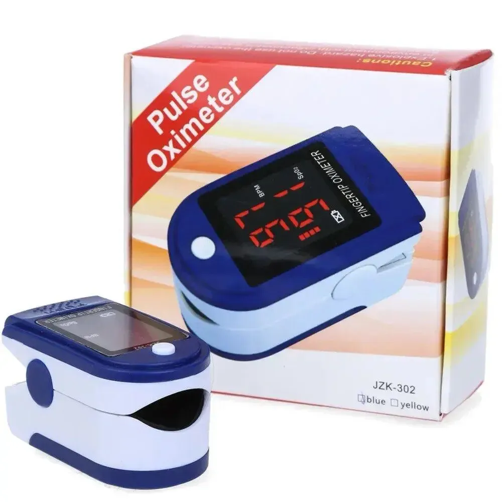 Пульсометр для измерения пульса и сатурации JZK-302 Синий, пульсоксиметр на палец Коломия - фото 1