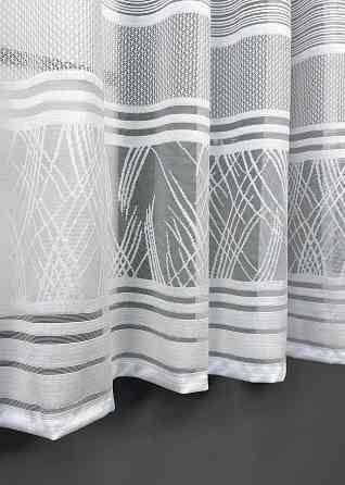 Короткий тюль VR-Textil 1955т Жаккард Белый 300х145 см (42-0903) Киев