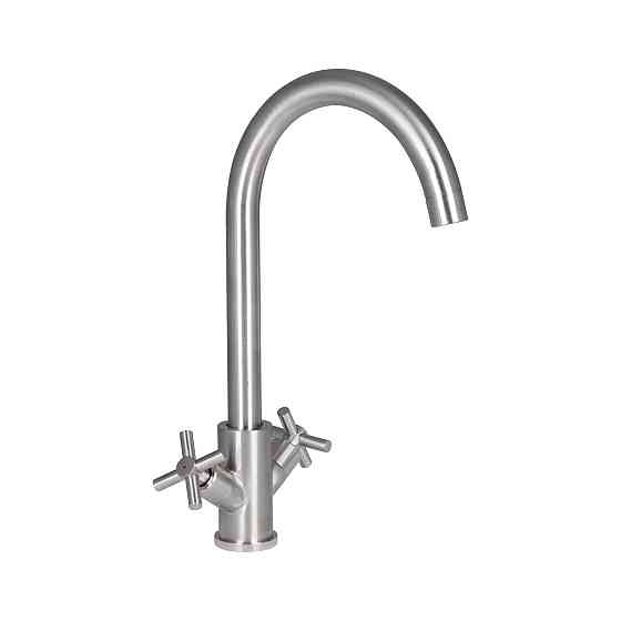 Змішувач для кухні Lidz Wind 013F двовентильний LDWIN013FNKS43390 Nickel Київ