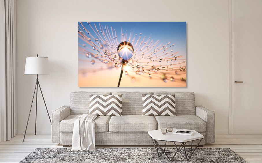 Картина полотно у вітальню / спальню    Краплі роси   MLP_203   ( 60х30см ) 70x140 см Київ - фото 2