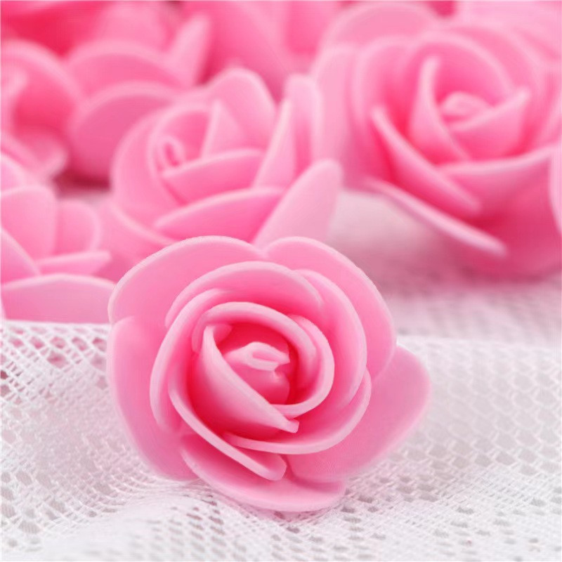 Головки штучних квітів 50 штук 3 см рожевий Київ - фото 3