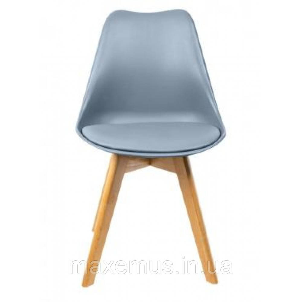 Крісло кухонне Bonro B-487 на ніжках дерево бук стілець з м'яким сидінням в офіс і вітальню сірий Мостиська - фото 7