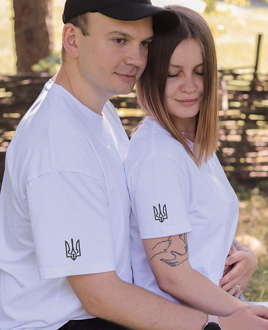 Парные патриотические футболки ГЕРБ M, S, Желтый Черновцы - изображение 1