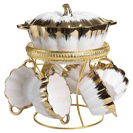 Yiwu Суповой сервиз на 6 персон супница 2 (л) на подставке с бульонницами 350 (мл) Коломия