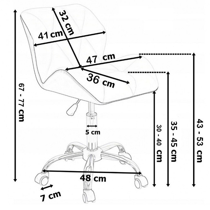 Кресло офисное компьютерное Bonro B-531 велюр на колесиках рабочее для компьютера офиса дома Киев - изображение 10