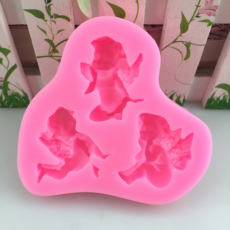 Молд силиконовый Ангелы 75 на 75 мм серый Киев - изображение 10