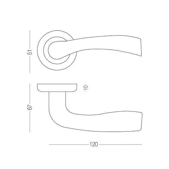 Ручка A-2003 SN/CP Матовий нікель/полірований хром Київ
