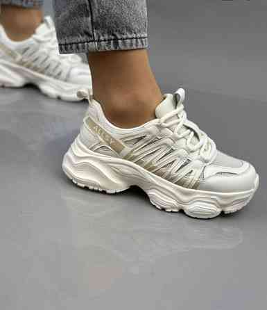 ALLSY Кроссовки женские ALLSY белые натуральная кожа + замша р. 36-41 подошва 3/5 см (25126-5) Київ