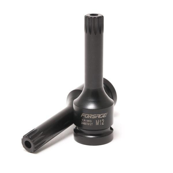 Головка 1/2" з насадкою Spline M5 з отвором ударний глибока Одеса - фото 2