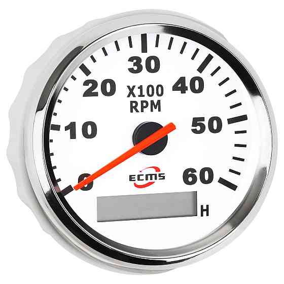 Тахометр с моточасами ECMS CMH3-WS-3K 85мм белый 901-00007 СЕРИЯ ЭКОНОМ Черкассы