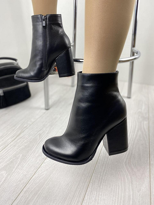 SANTINI Шкіряні черевики жіночі на підборах з натуральної шкіри демісезонні весна-осінь 953652- Коломыя - изображение 1