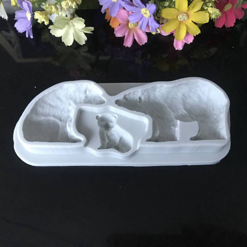 Молд силиконовый Медведь 160 на 66 мм серый Киев - изображение 7