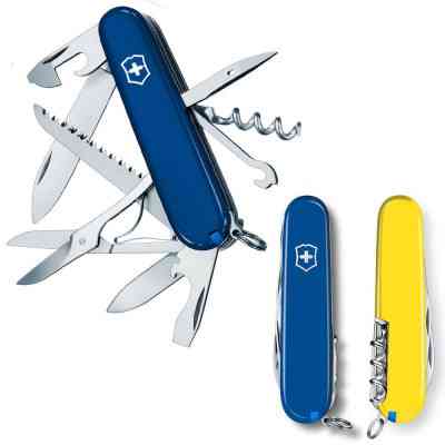 Нож Victorinox Huntsman Ukraine 91 мм Синьо-жовтий (1.3713.2.8) Винница