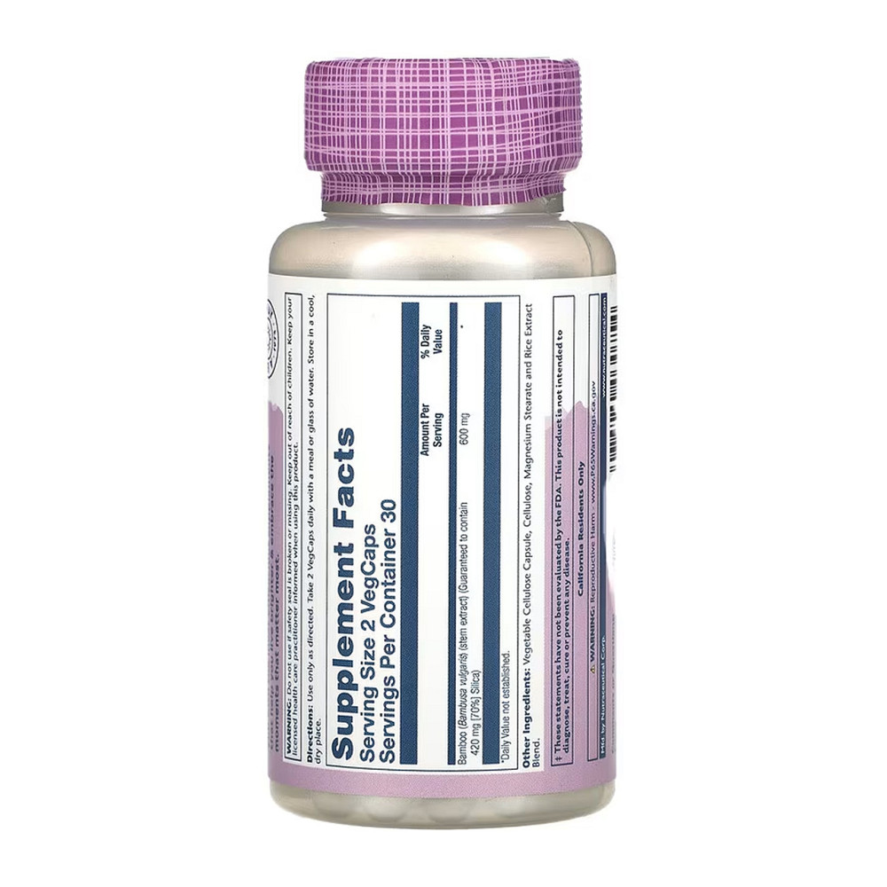 Бамбук Solaray Bamboo Stem Extract 300mg 60 вег капс Киев - изображение 2