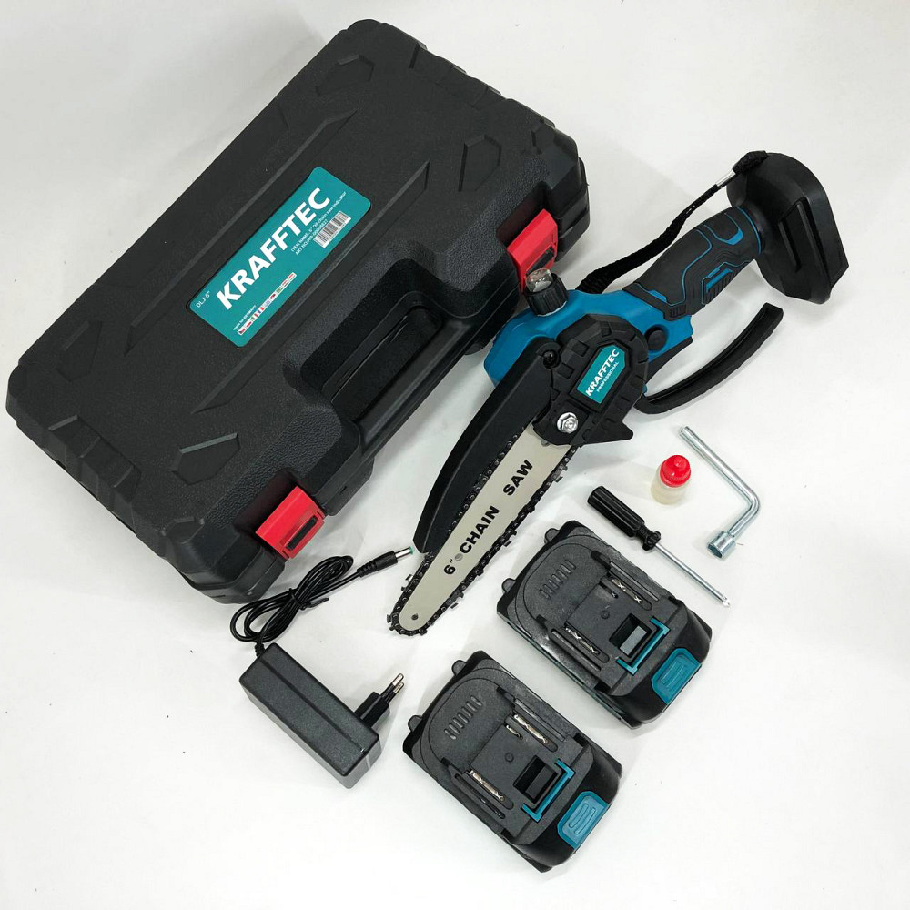 Аккумуляторная бензопила для обрезки ветвей Krafftec, Электропилы для дома, Аккамуляторная пила JX-37 Львов - изображение 5
