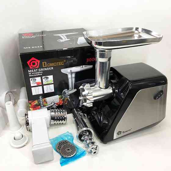 Электрическая настольная мясорубка с насадками DOMOTEC, Бытовая электромясорубка для мяса с насадками QD-14 Киев