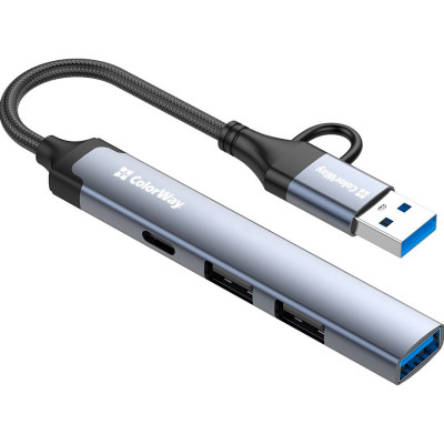 Концентратор ColorWay USB-A/USB-C 4-in-1 USB2.0х2/USB3.0/USB-C2.0 (CW-HUB06) Винница - изображение 8
