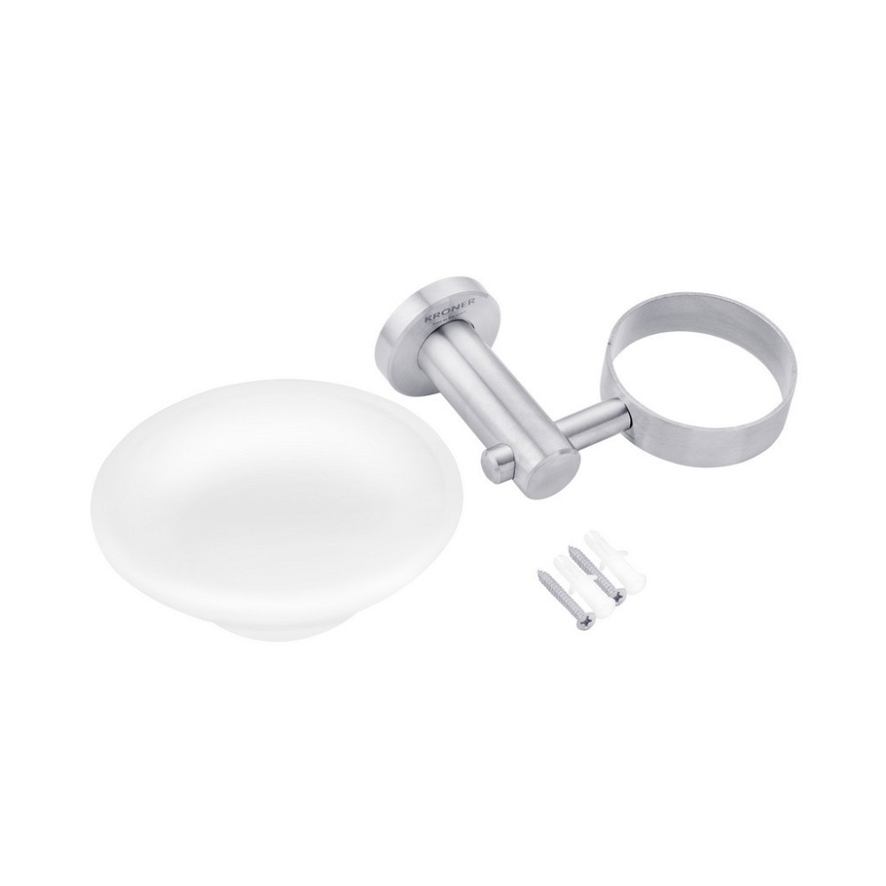 Мильниця для ванни Kroner KRP Edelstahl Klassisch - ESG3702 сатин/білий Київ - фото 3