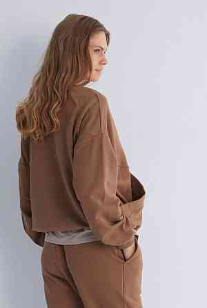 Жіночий прогулянковий костюм-двійка: кофта та штани преміум'якості футер діагональний 100% бавовна Моко, 44 Одеса