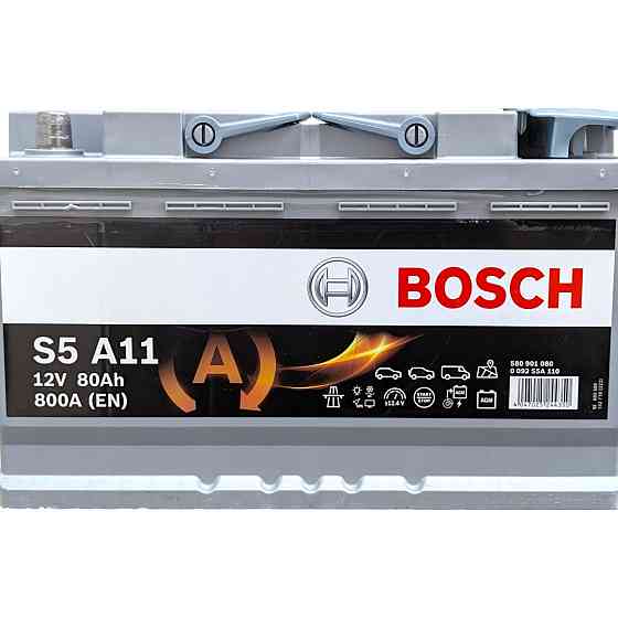 Автомобільний акумулятор Bosch 80Агод. 800А R+ (пусковий/agm) Ковель