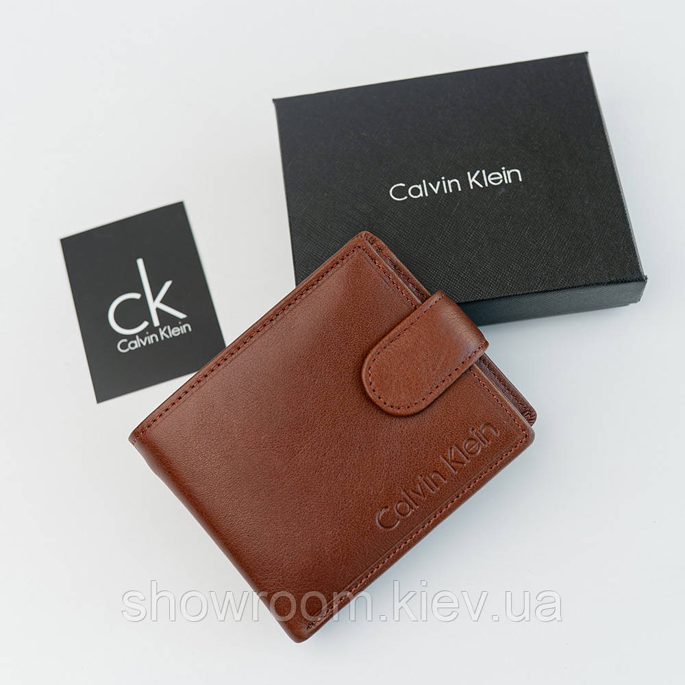 Мужской кожаный кошелек на застежке Ск (2081) коричневый Киев - изображение 5