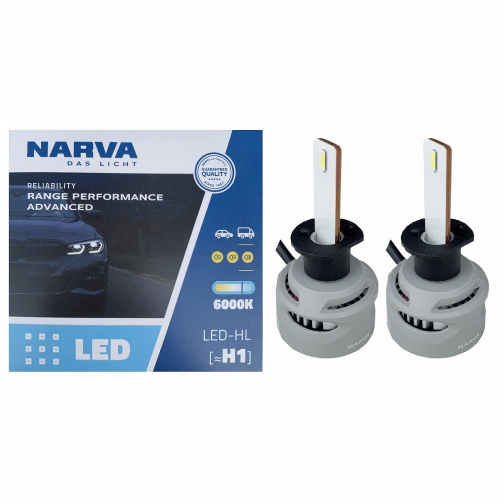 Комплект світлодіодних ламп NARVA H1 Range Power Advanced +100% 6000K 12/24V (181818100) Харків - фото 1