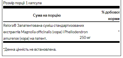 Relora 250mg - 90 caps Луцьк - фото 2