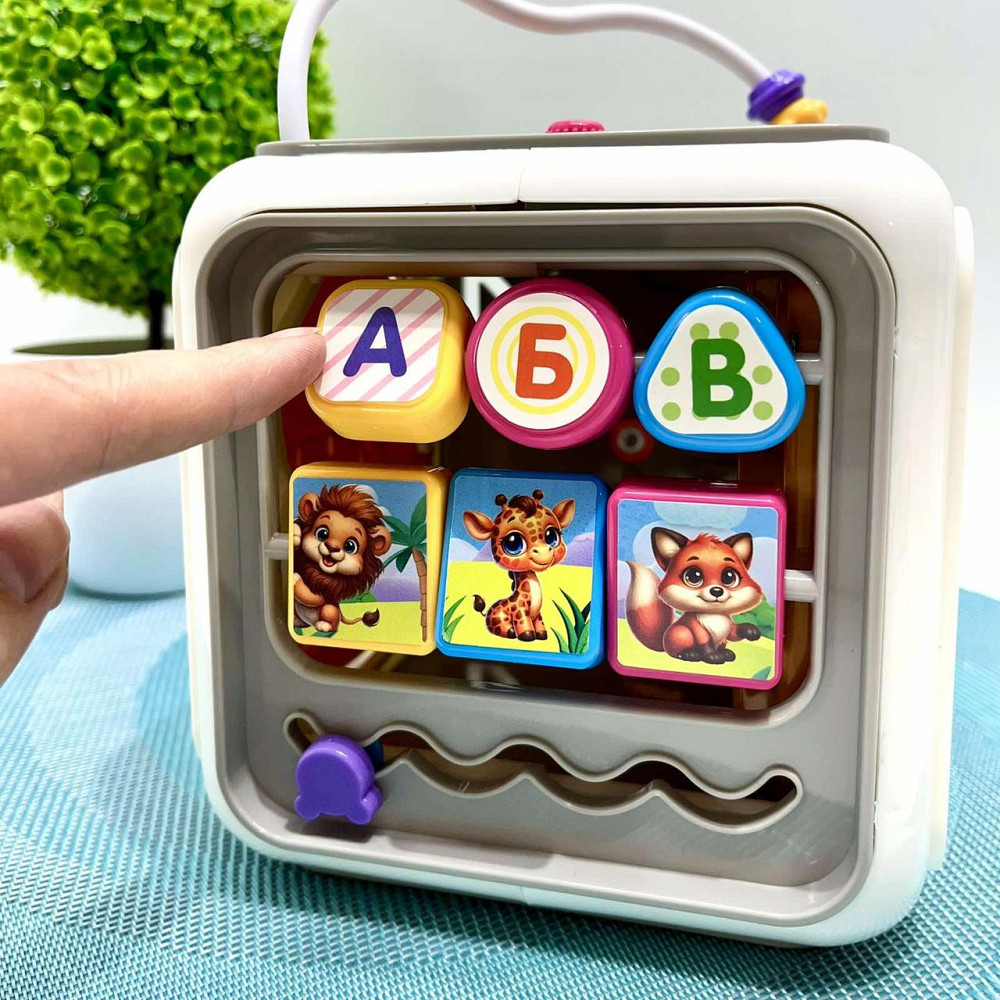 Музичний куб WToys українська мова пісні казки загадки пальчикові ігри віршики підсвічування цифри звуки тварин (25462) Чернигов - изображение 3