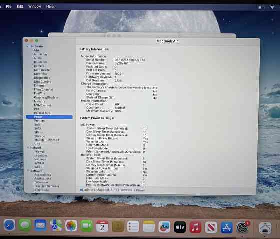 MacBook Air 2020 , M1, Silver, 16Gb, 256Gb SSD. Київ