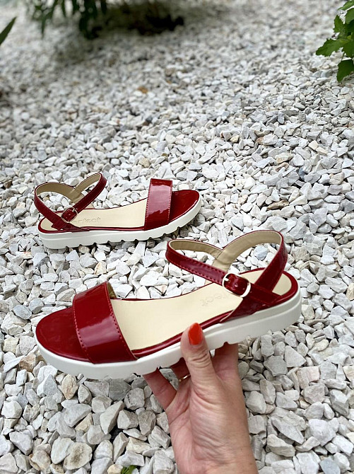 Mermaid Босоніжки жіночі 801 бордові (літо, лак натуральний) (947) 37р.40р. Коломыя - изображение 8