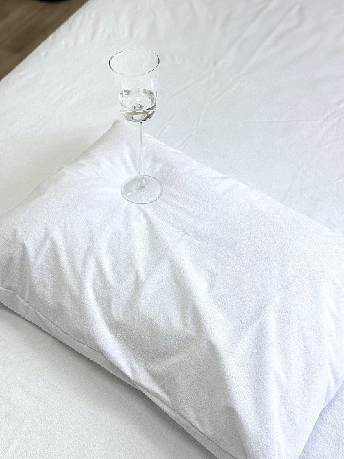 Ecotton Комплект Aqua-stop Ecotton Наматрацник Євро 200х200 з наволочками 50х70 захисний махров Коломыя - изображение 4