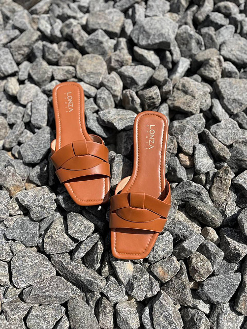 Lonza Зручні шльопанці жіночі літні коричневі на плоскій підошві штучна шкіра LONZA G1-11A р. 3 Коломыя - изображение 6