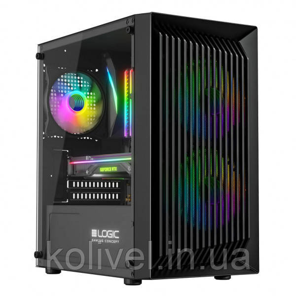 Корпус LogicConcept ATOS MESH+GLASS ARGB fans 3x120mm BLACK без БЖ mATX (AM-ATOS-10-0000000-0002) Киев - изображение 1