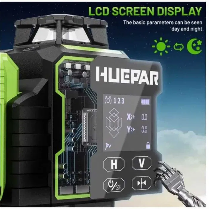 Лазерний рівень нівелір Huepar W04CG Premium 4D відкалібрований 16 ліній (без приймача) Вінниця - фото 7