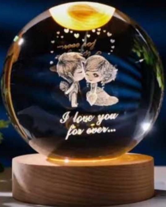 НОЧНИК хрустящая Шар 3Д с подсветкой ночник Шар с подсветкой Харьков - изображение 3