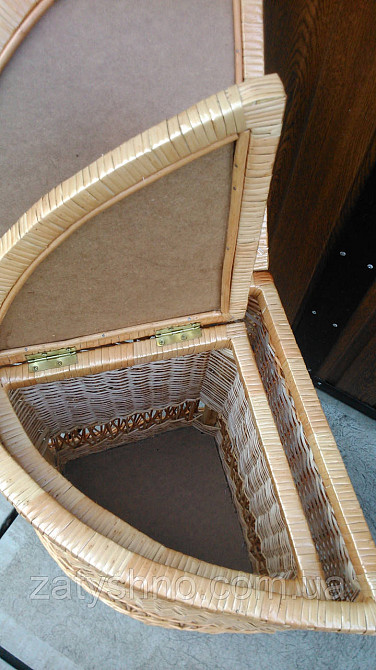 Корзина угловая с решеткой из натуральной лозы пара Киев - изображение 3