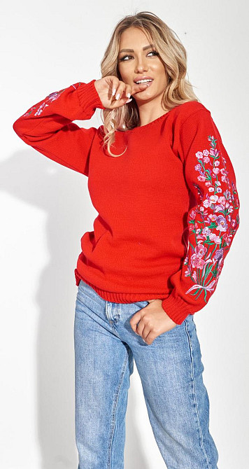 Свитер с красивой вышивкой (42-44) Киев - изображение 4