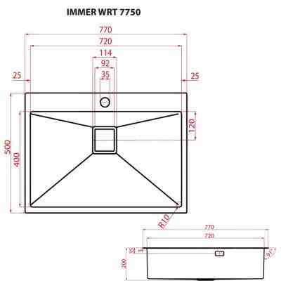 Мойка кухонная Weilor IMMER WRT 7750 Винница