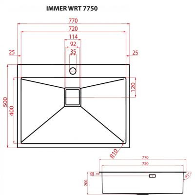 Мийка кухонна Weilor IMMER WRT 7750 Вінниця - фото 3