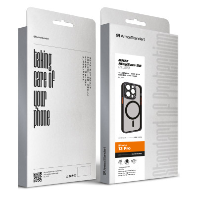 Чехол для мобильного телефона Armorstandart Unit MagSafe SE Apple iPhone 13 Pro Black Orange (ARM75370) Винница - изображение 2